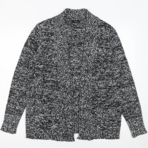 M&Co Women's Grey Chunky Knit Long Sleeve Cardigan Size 12