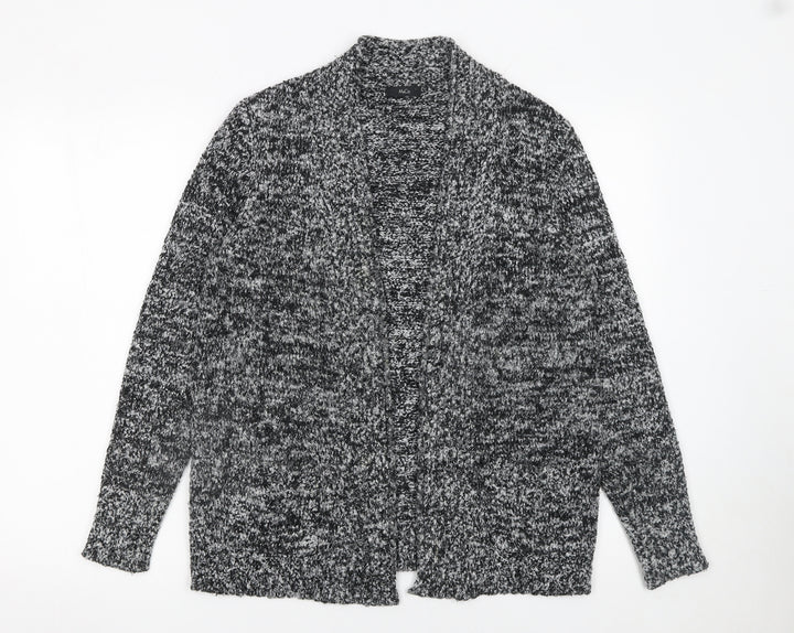 M&Co Women's Grey Chunky Knit Long Sleeve Cardigan Size 12