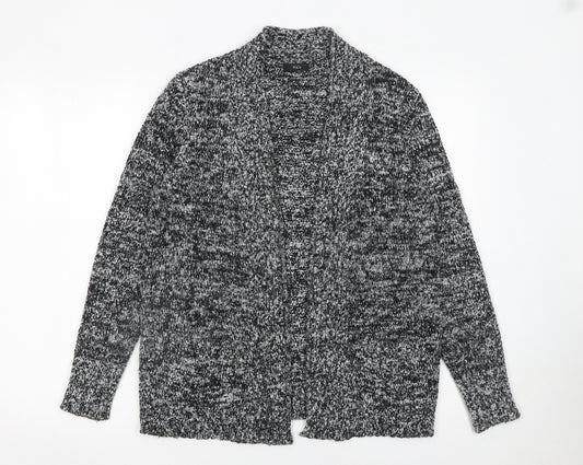 M&Co Women's Grey Chunky Knit Long Sleeve Cardigan Size 12