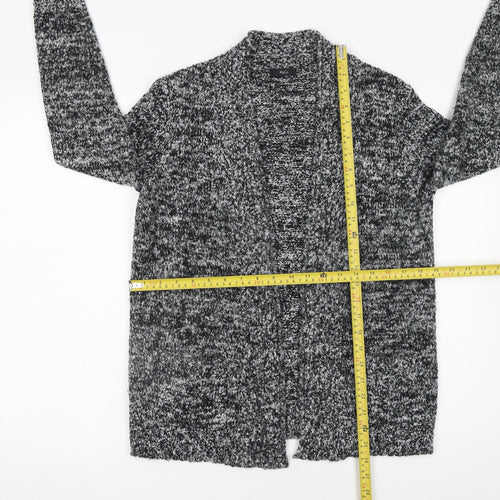 M&Co Women's Grey Chunky Knit Long Sleeve Cardigan Size 12