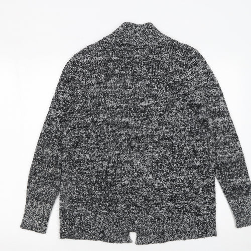 M&Co Women's Grey Chunky Knit Long Sleeve Cardigan Size 12