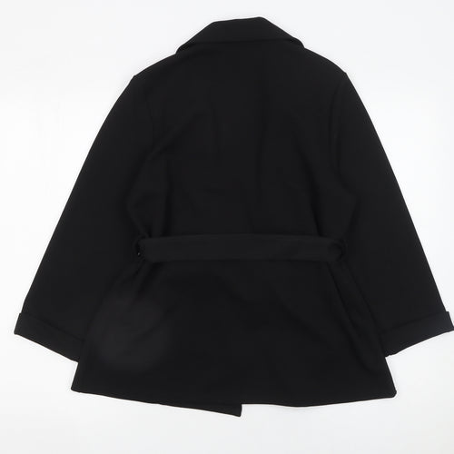 New Look Women's Black Belted Suit Jacket UK 10 Polyester Blend