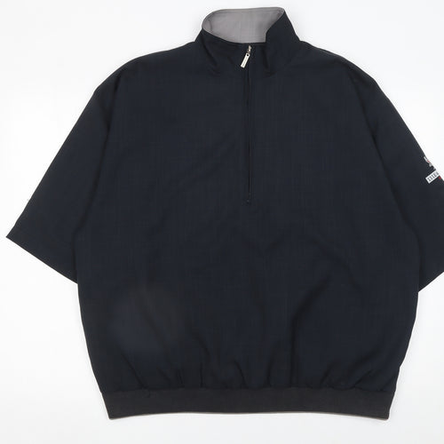 Lyle & Scott Tour Men's Black L Short Sleeve 1/2 Zip Golf Sweatshirt