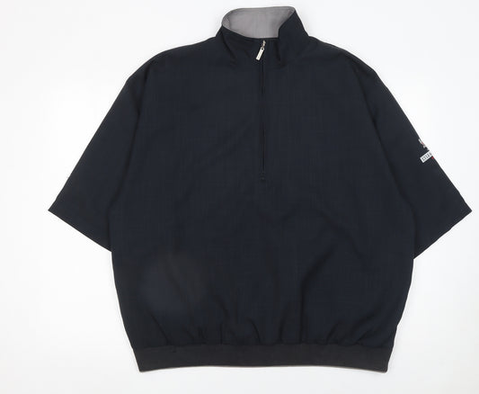 Lyle & Scott Tour Men's Black L Short Sleeve 1/2 Zip Golf Sweatshirt