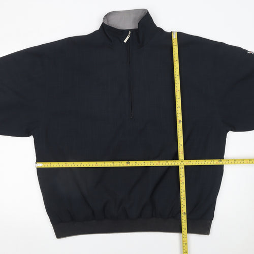 Lyle & Scott Tour Men's Black L Short Sleeve 1/2 Zip Golf Sweatshirt