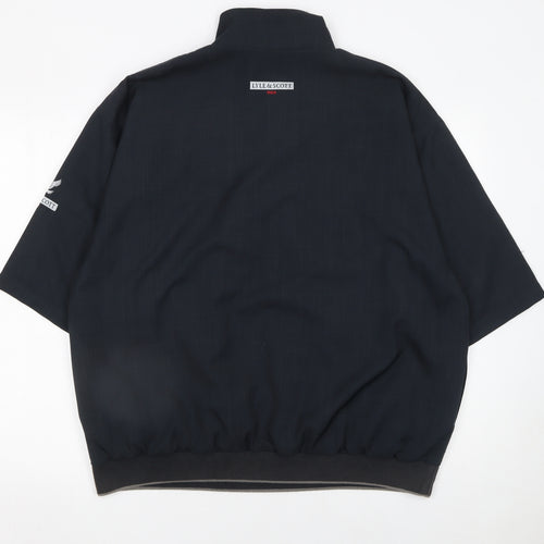 Lyle & Scott Tour Men's Black L Short Sleeve 1/2 Zip Golf Sweatshirt