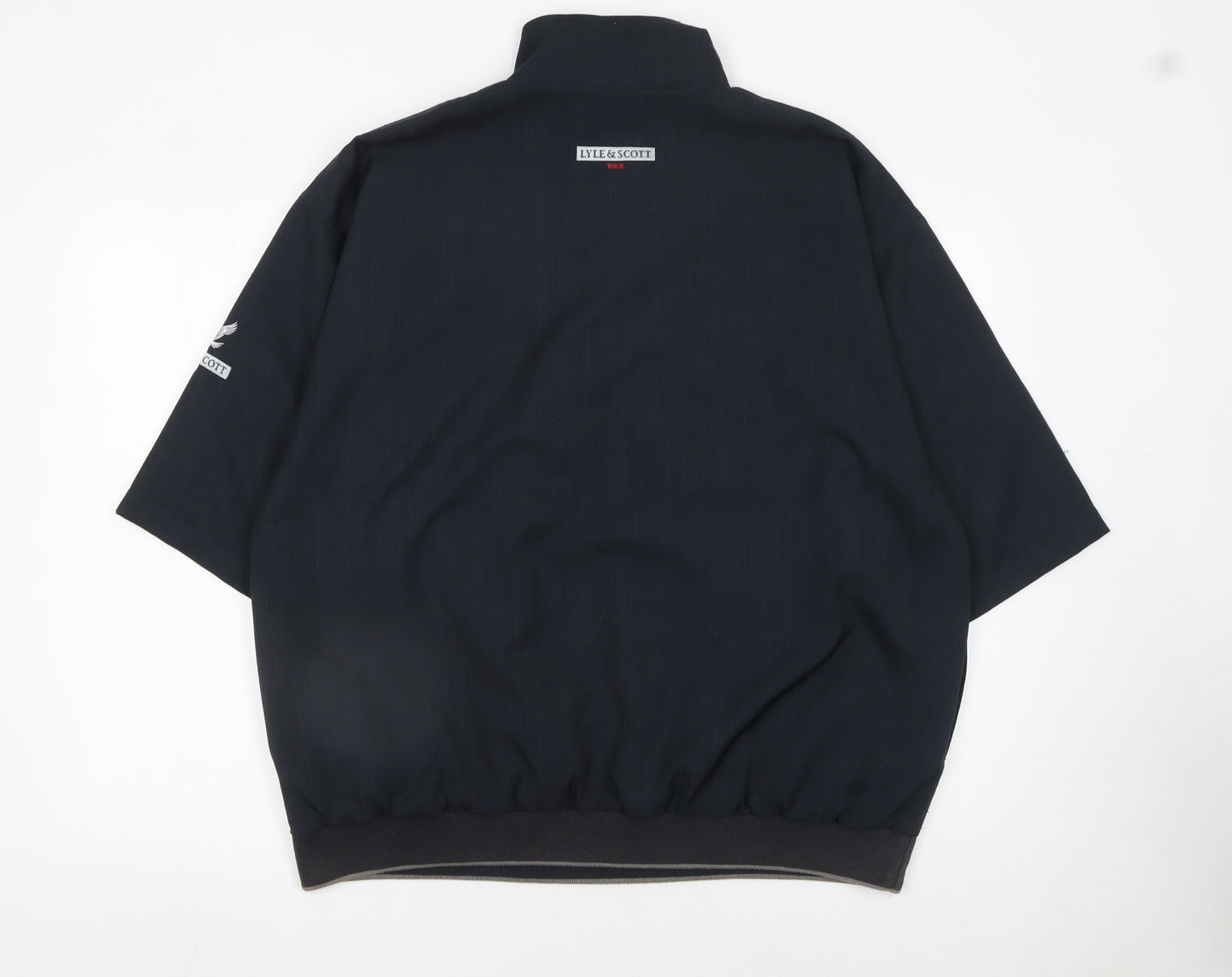 Lyle & Scott Tour Men's Black L Short Sleeve 1/2 Zip Golf Sweatshirt