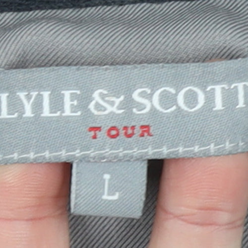 Lyle & Scott Tour Men's Black L Short Sleeve 1/2 Zip Golf Sweatshirt