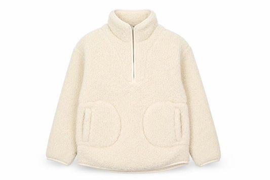 George Women Ivory Fleece High Neck Zip Top Nightshirt Size 8-10