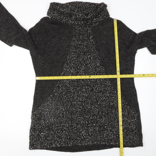 Klass Womens Grey Wool Blend Roll Neck Long Sleeve Jumper XL