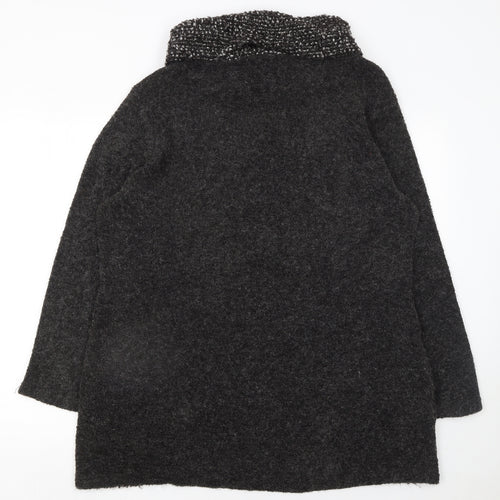 Klass Womens Grey Wool Blend Roll Neck Long Sleeve Jumper XL