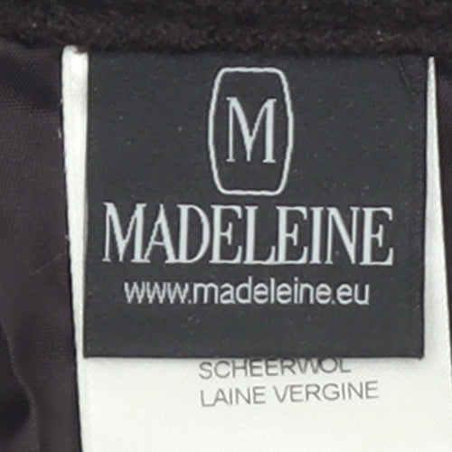 Madeleine Women Black Wool Flare Midi Skirt Size 18