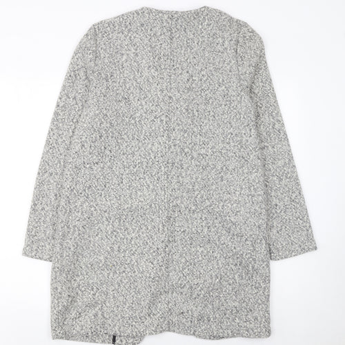 F&F Women’s Grey Longline Open Knit Cardigan UK 10