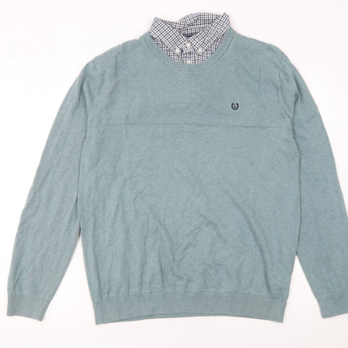 Matalan Men's Green Cotton Crew Neck Jumper L