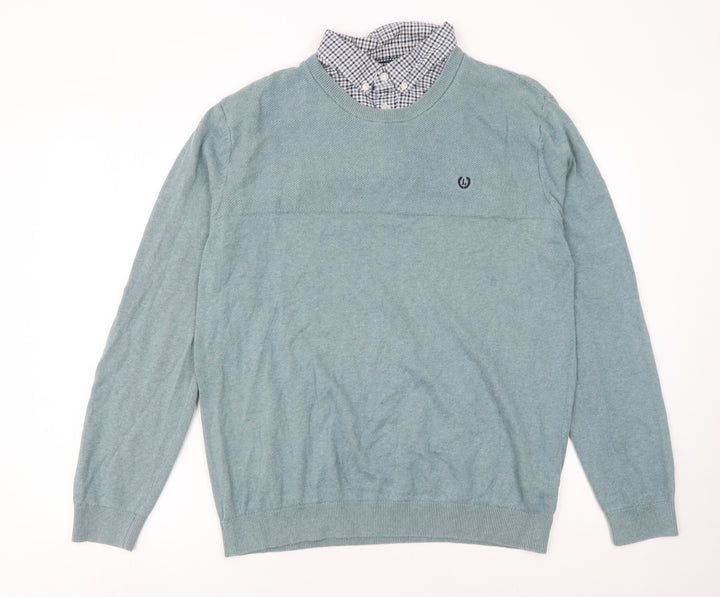 Matalan Men's Green Cotton Crew Neck Jumper L