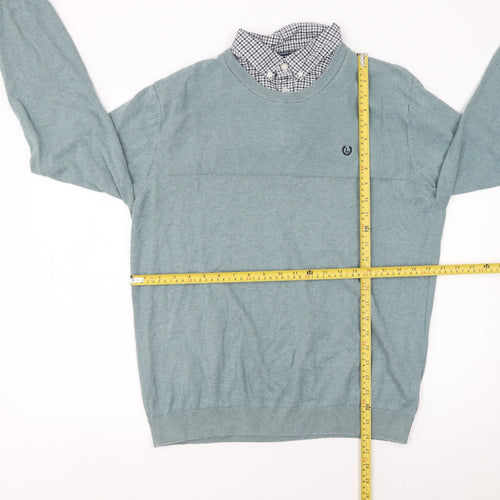 Matalan Men's Green Cotton Crew Neck Jumper L