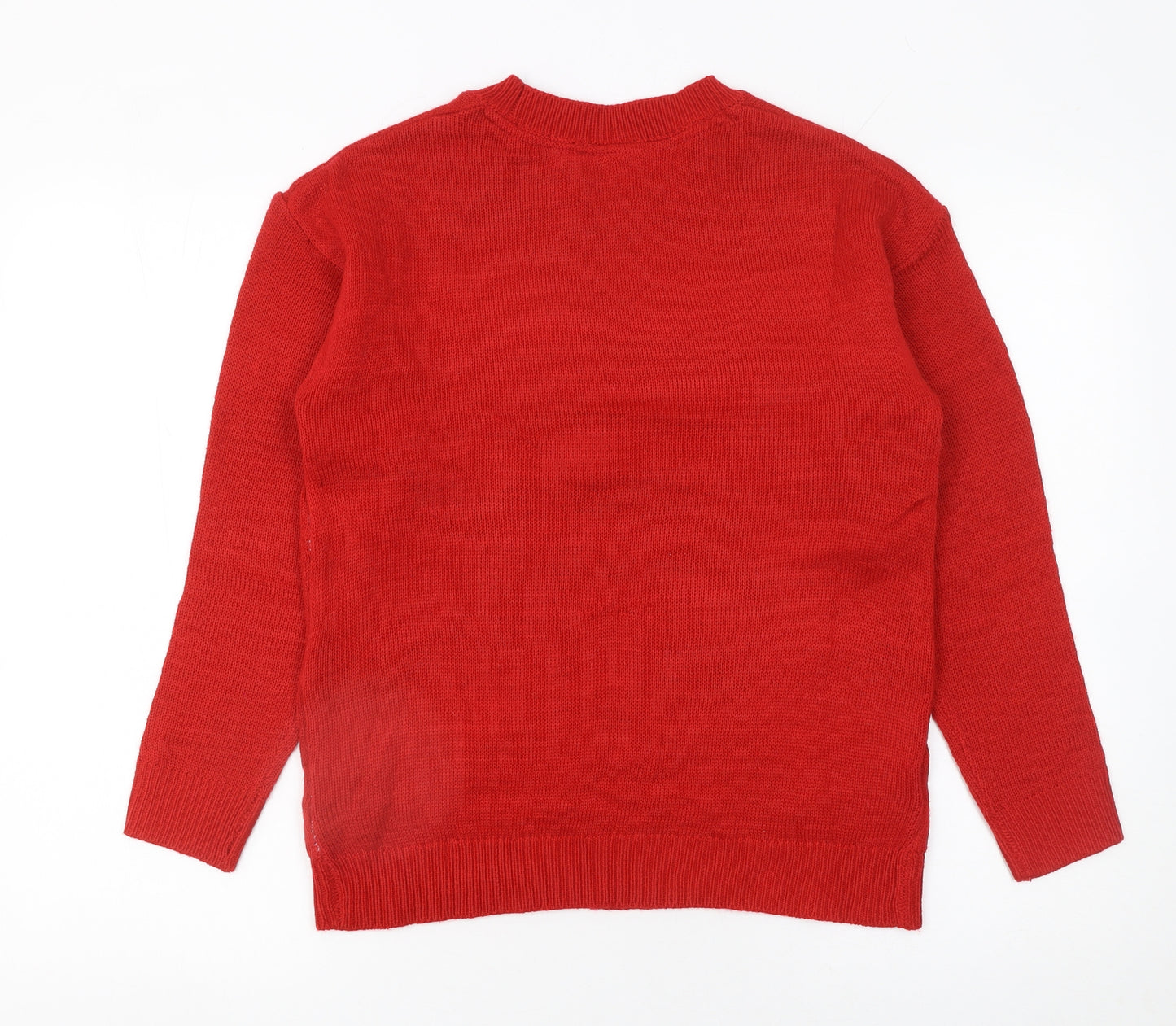 Beloved Women's Red Christmas Bear Sequin Knit Jumper Size S