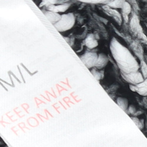 Mela Loves London Women's Black & White Knit Cape M/L Acrylic