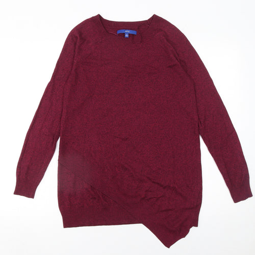 APT.9 Women's Red Knit Crew Neck Pullover Jumper Size S