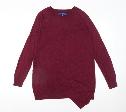 APT.9 Women's Red Knit Crew Neck Pullover Jumper Size S