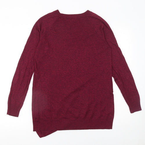 APT.9 Women's Red Knit Crew Neck Pullover Jumper Size S