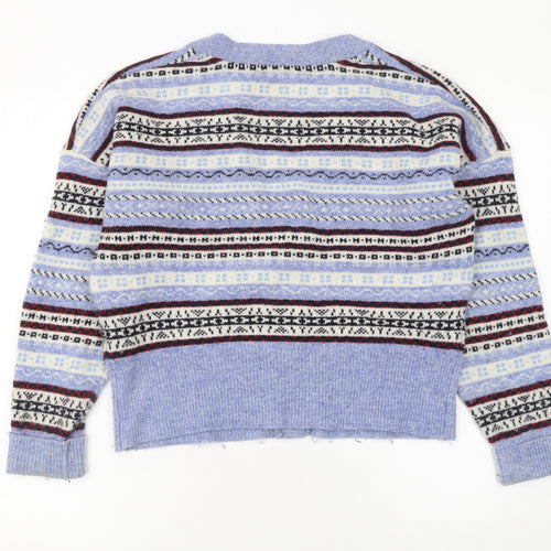 Jack Wills Women’s Multicoloured Fair Isle Wool Cardigan UK 12