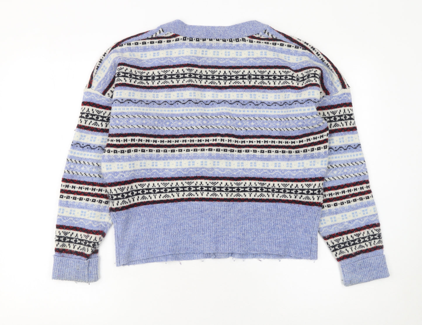 Jack Wills Women’s Multicoloured Fair Isle Wool Cardigan UK 12