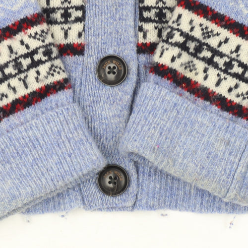 Jack Wills Women’s Multicoloured Fair Isle Wool Cardigan UK 12