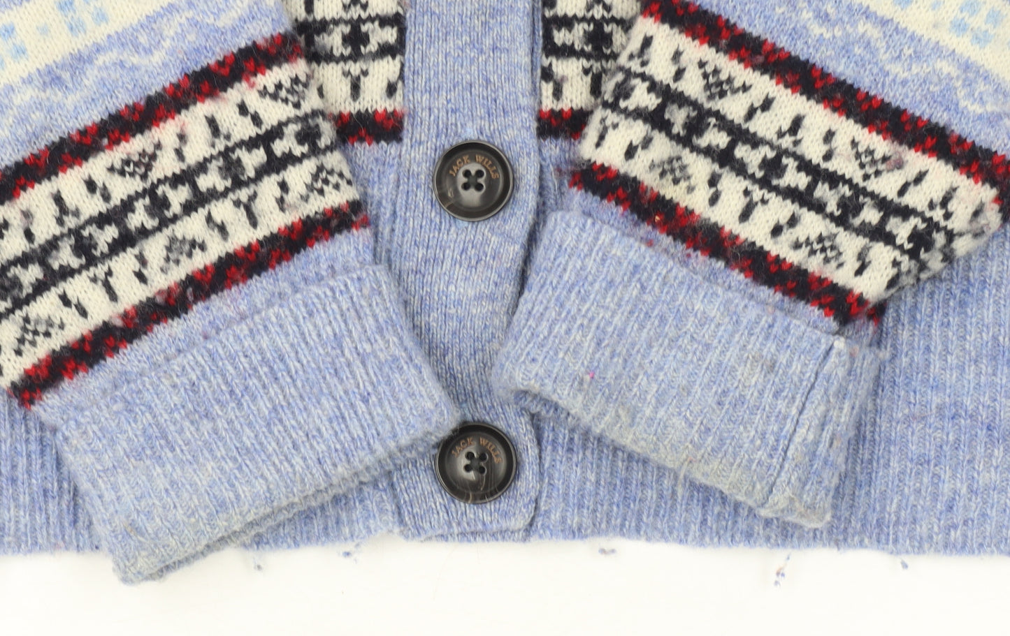 Jack Wills Women’s Multicoloured Fair Isle Wool Cardigan UK 12