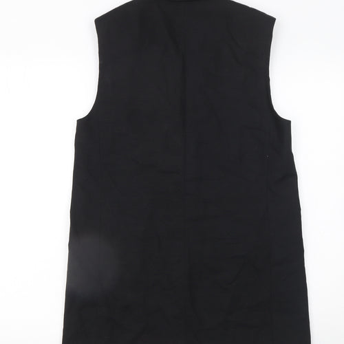 H&M Women Black XS Linen Blend Sleeveless Suit Waistcoat