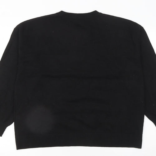 Marks and Spencer Women’s Black Sequin Stripe Jumper Size L