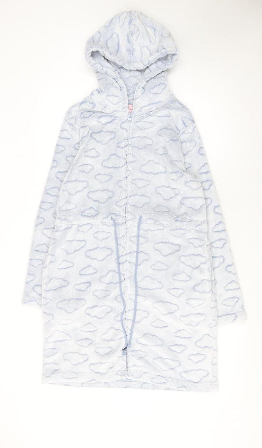 Fairy Dust Women's Blue Cloud Hooded Fleece Robe M