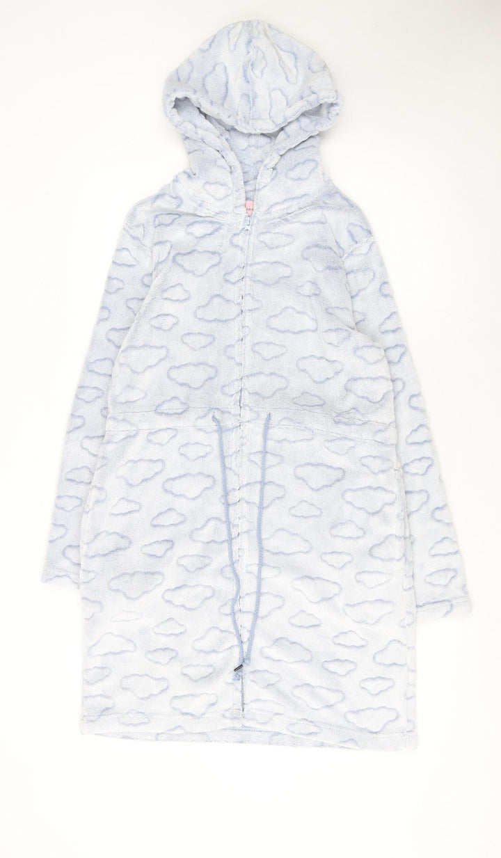 Fairy Dust Women's Blue Cloud Hooded Fleece Robe M