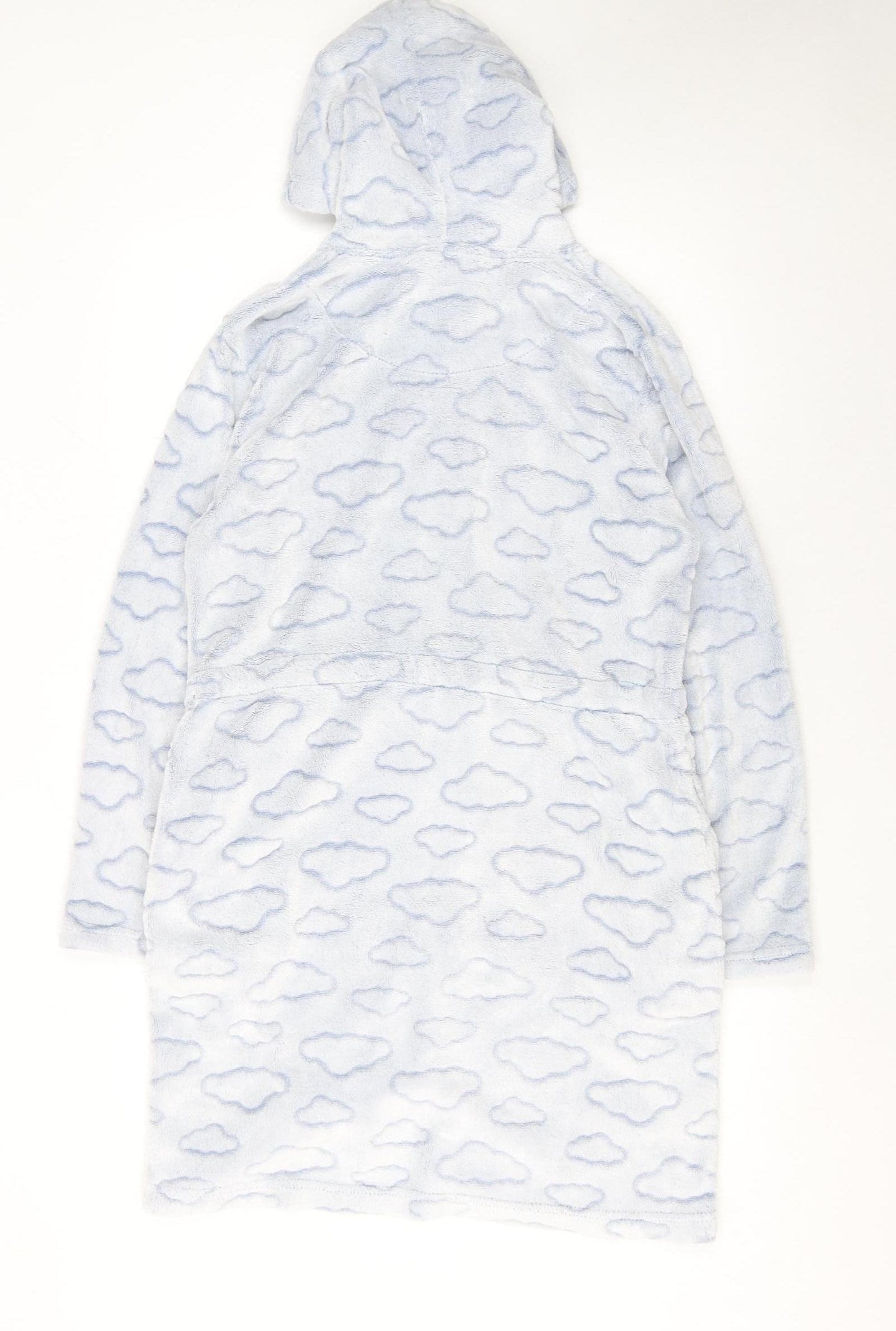 Fairy Dust Women's Blue Cloud Hooded Fleece Robe M