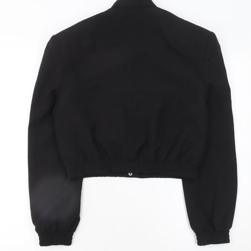 ASOS DESIGN Women’s Black Cropped Bomber Jacket Size 6