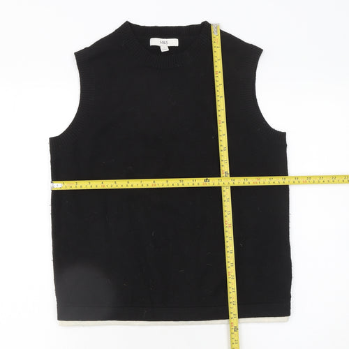 Marks and Spencer Women's Black Sleeveless Knit Vest Medium