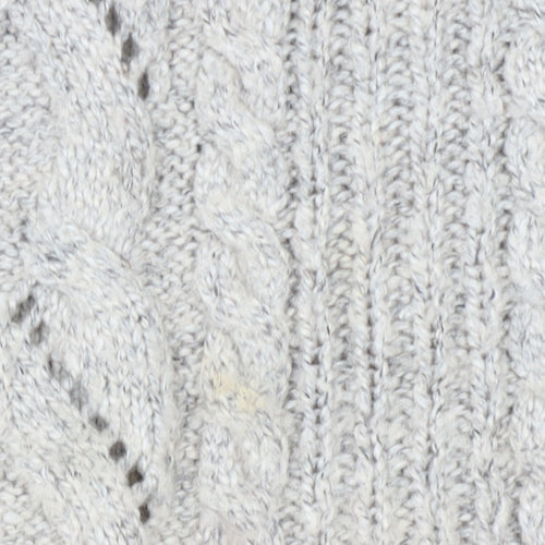 FatFace Womens Ivory Cable Knit Jumper Size 16 Crew Neck Pullover