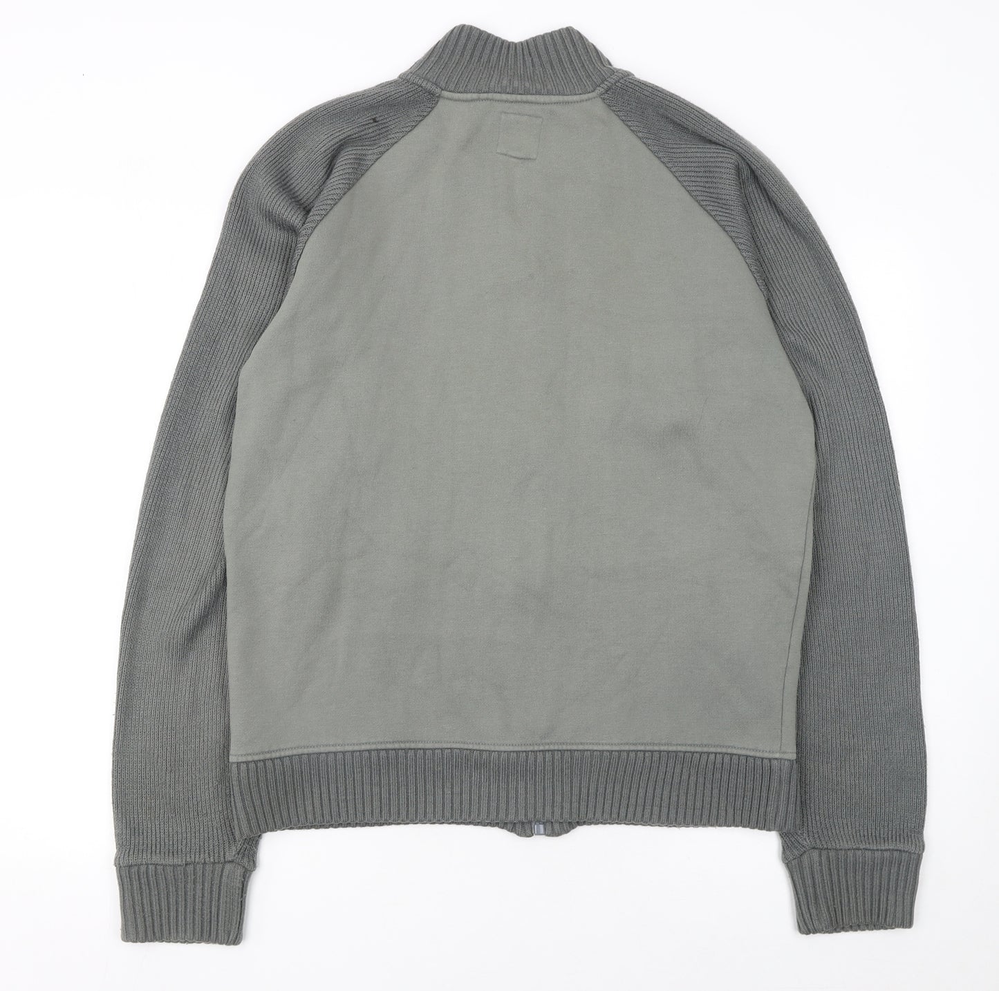 Republic Men’s Grey Full Zip Knit Jumper XL High Neck