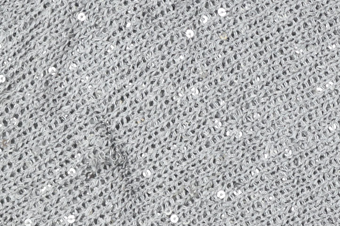 Alice Collins Women Silver Sequin Knit Cape Jumper Size 10
