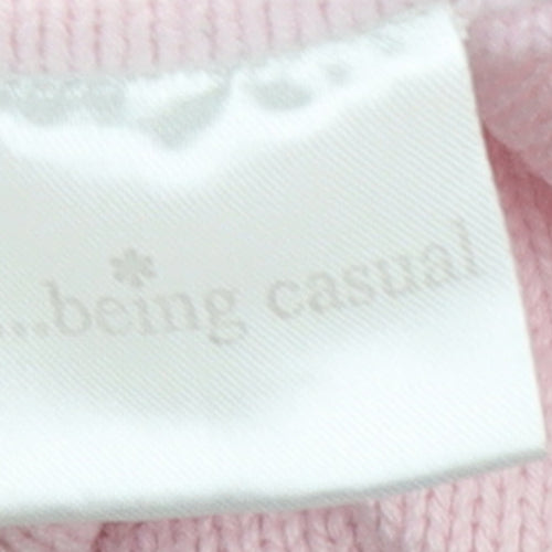 Being Casual Women's Pink Short Sleeve V-Neck Sequin Jumper Size 16