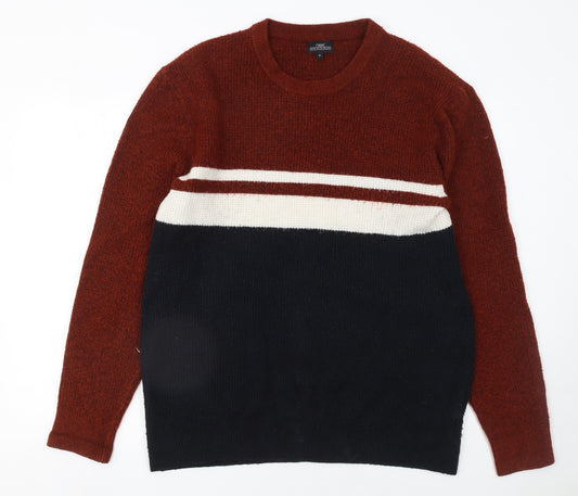 Next Men's Multicoloured XL Crew Neck Chunky-Knit Jumper