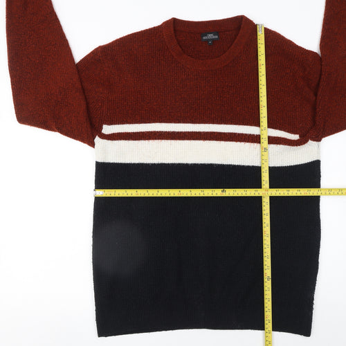 Next Men's Multicoloured XL Crew Neck Chunky-Knit Jumper