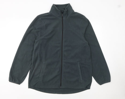 Marks and Spencer Men's Green Fleece Full Zip Jacket Size L 44in