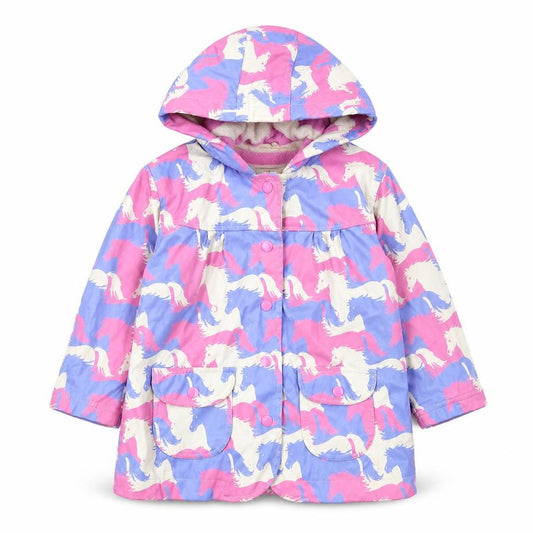 Hatley Girls Multicoloured Unicorn Hooded Rain Coat 3 Years Waterproof Lined