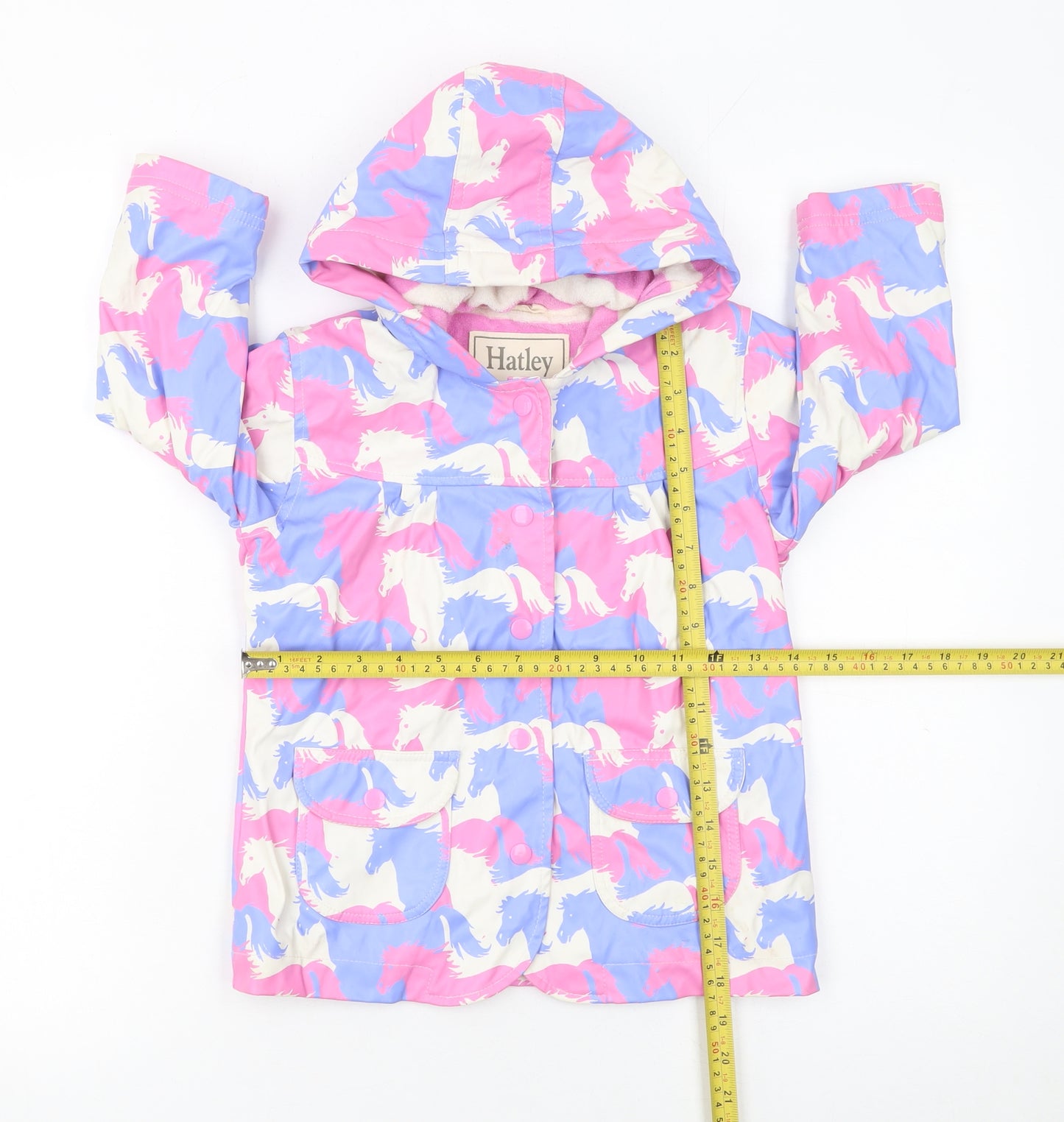 Hatley Girls Multicoloured Unicorn Hooded Rain Coat 3 Years Waterproof Lined