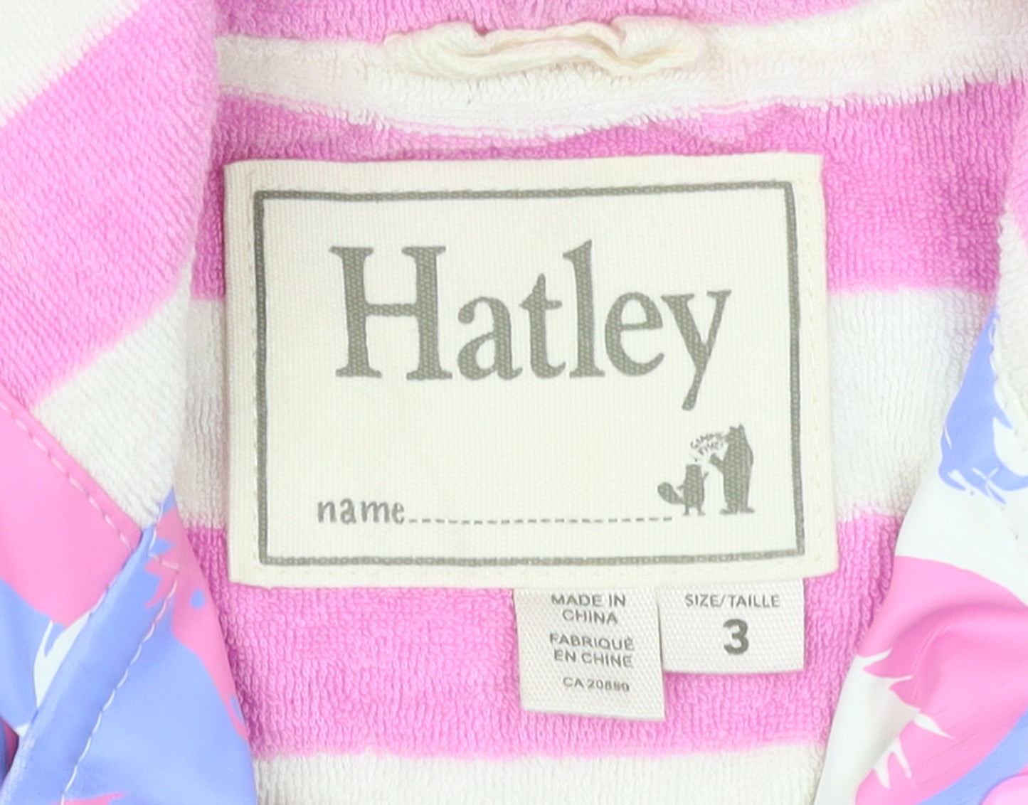 Hatley Girls Multicoloured Unicorn Hooded Rain Coat 3 Years Waterproof Lined