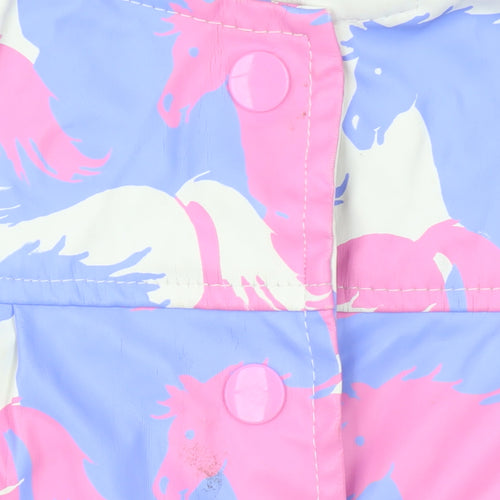 Hatley Girls Multicoloured Unicorn Hooded Rain Coat 3 Years Waterproof Lined
