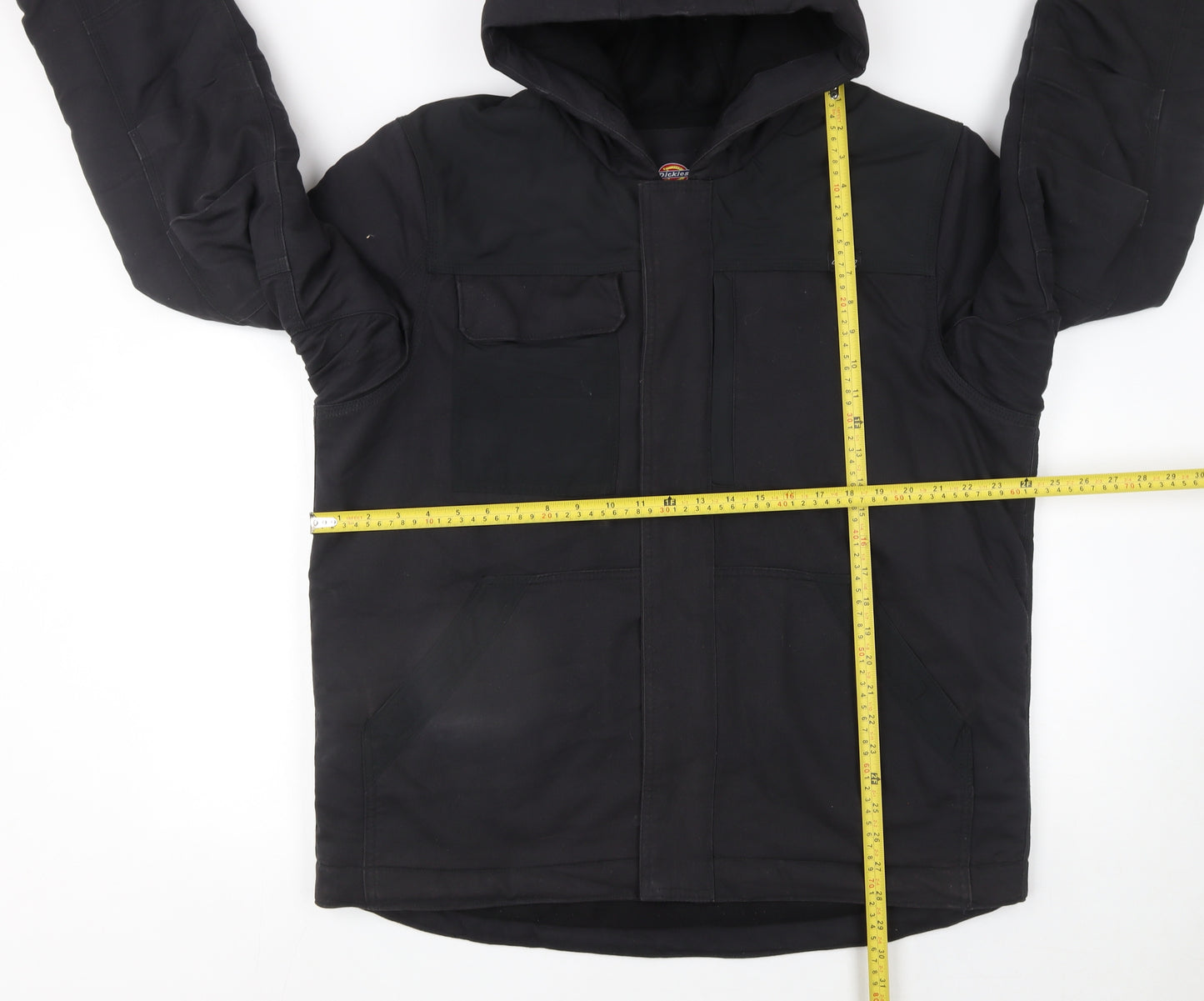 Dickies Men's Black L Hooded Insulated Work Parka Jacket