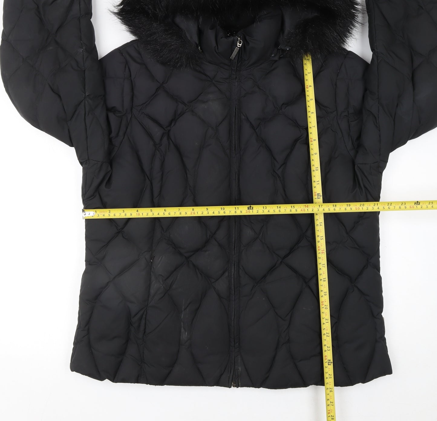 Marks and Spencer Women’s Black XL Quilted Puffer Jacket Hooded Winter Coat