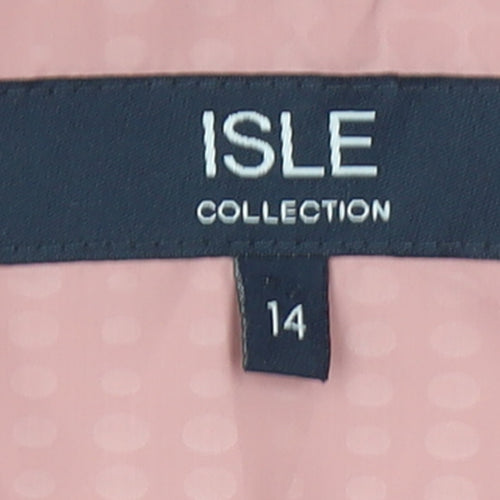 Isle Collection Womens Pink Size 14 Lightweight Parka Jacket